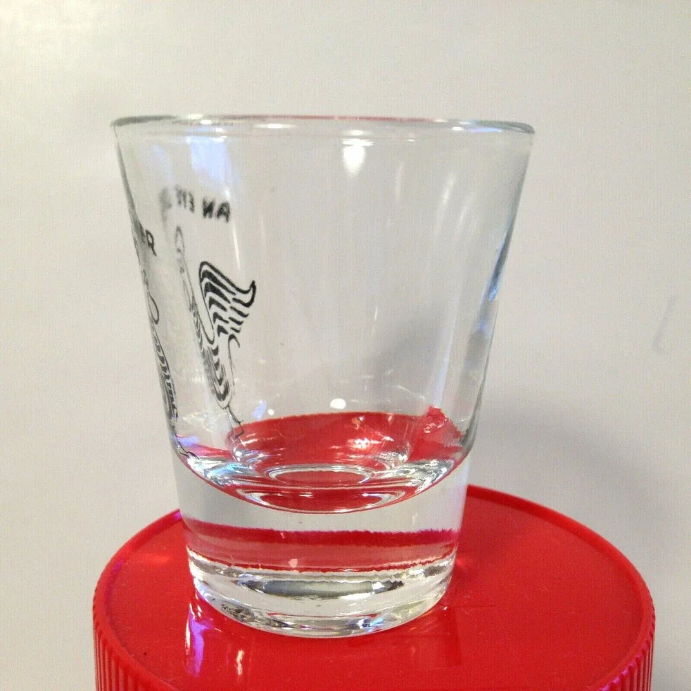 Vintage Collectable An Eye Opener Shot Glass Rooster on Front Anchor Hocking